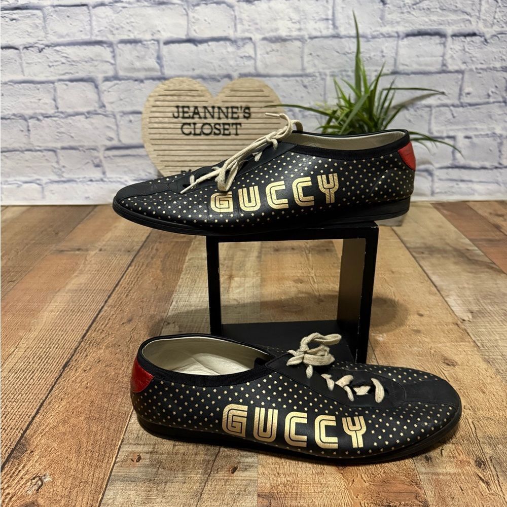 GUCCI x SEGA Falacer sneaker black leather Size 13 519723
Pre owned condition - Picture 1 of 16
